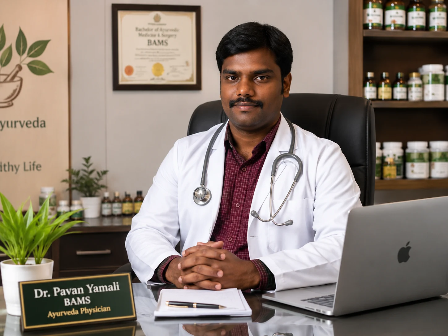 Dr. Pavan Yamali, BAMS, Ayurveda Physician at Pavan Kerala Ayurveda, Vizianagaram